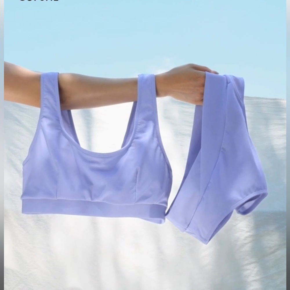 Scoop Neck Tank & Wrap High Waist Bikini Set, womens bathing suit